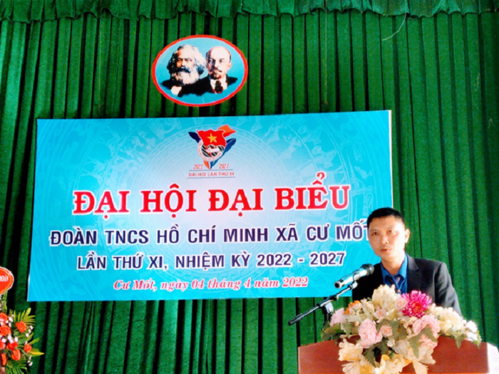 Dai hoi dai bieu Doan TNCS xa Cu Mot lan thu XI, nhiem ky 2022 -2027 1